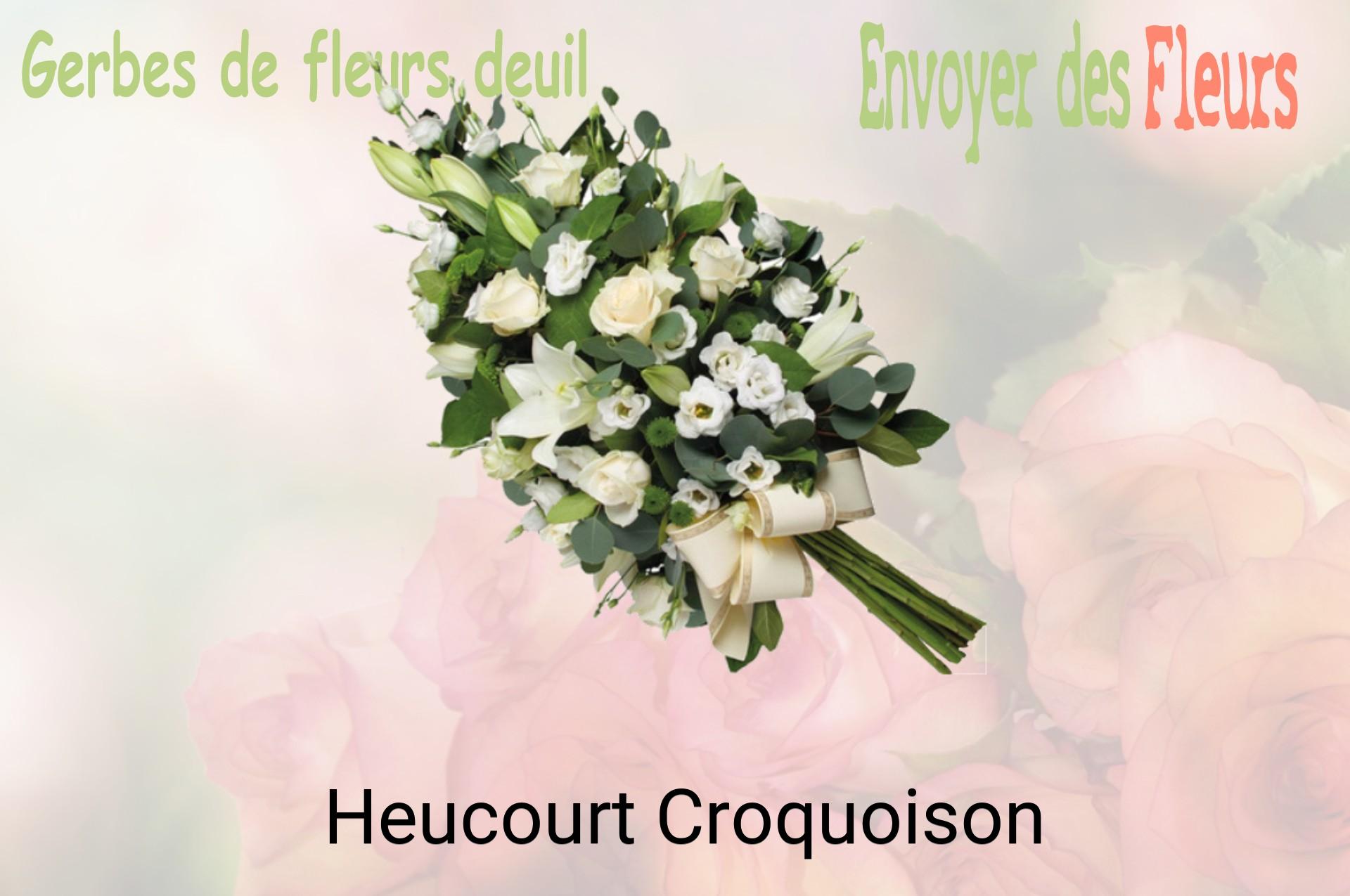 Gerbe de fleurs de deuil livrée à Heucourt-Croquoison
